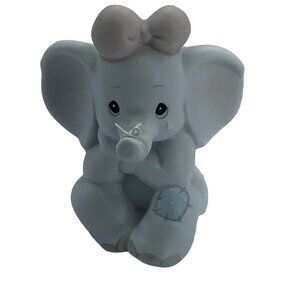 Vtg 1991 Enesco Samuel J. Butcher Signed Baby Girl Elephant Figurine‎ 2.5"